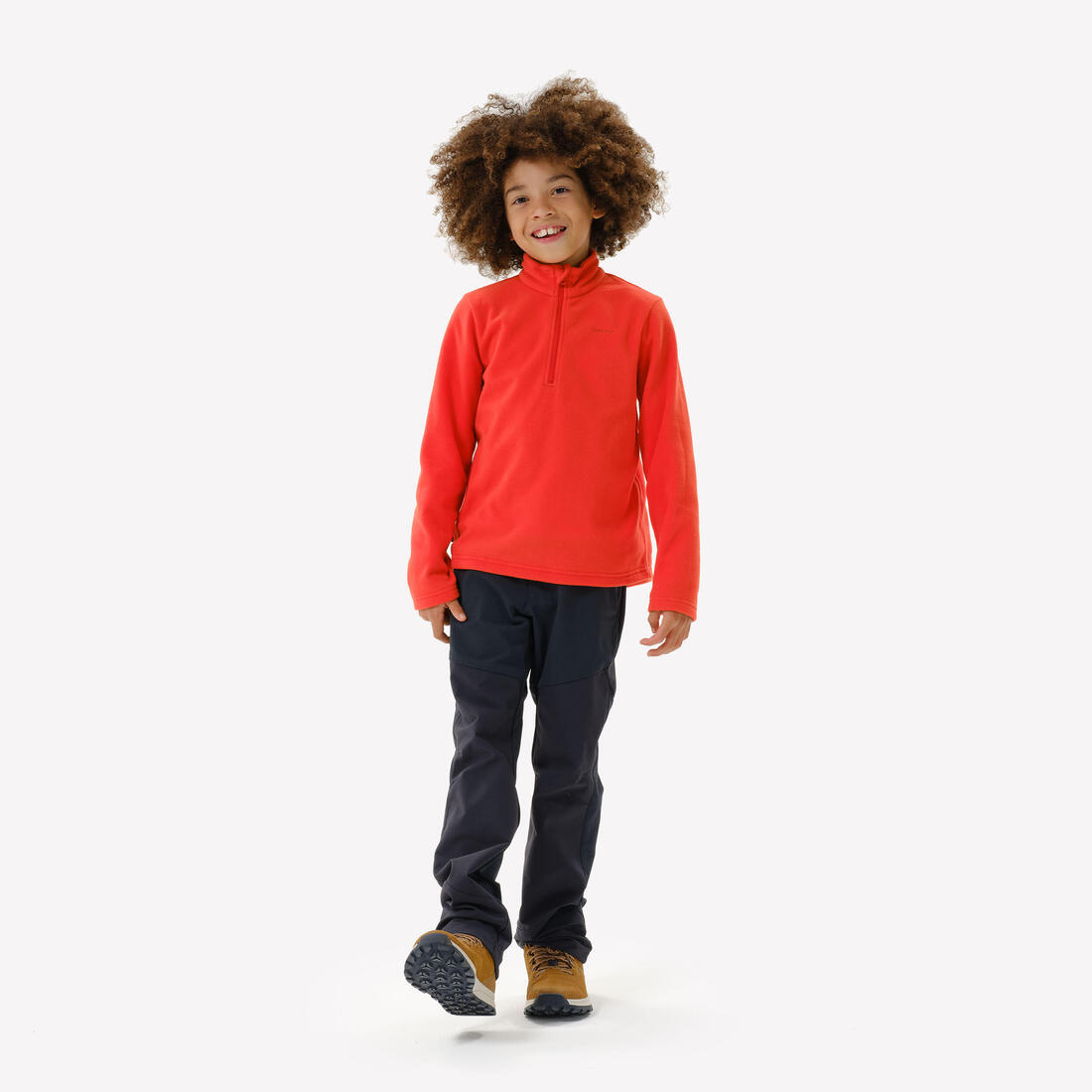 Polaire de randonnée enfant 7-15 ans, MH100 demi zip