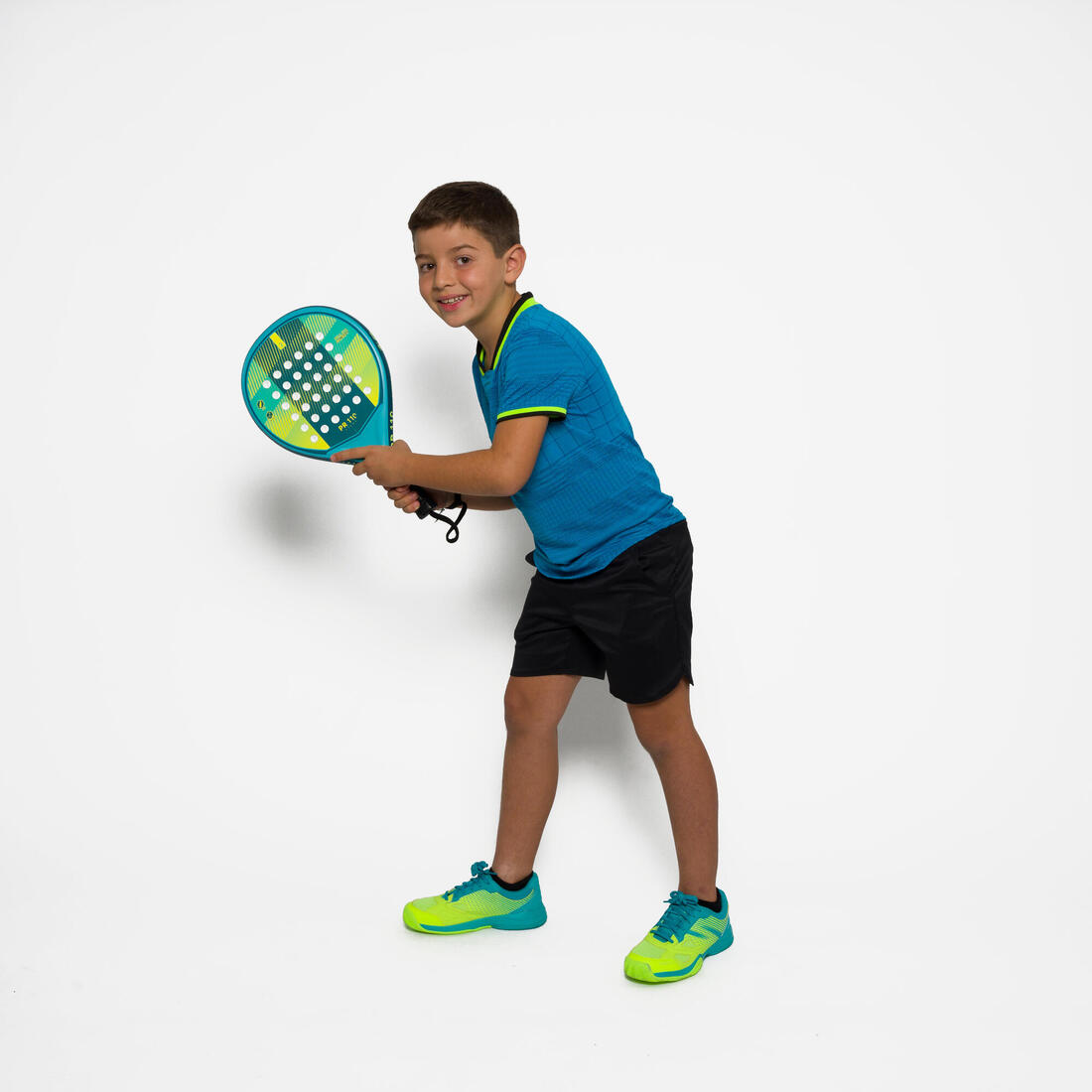 Chaussure PADEL Enfant PS 500 JR LACE Bleue