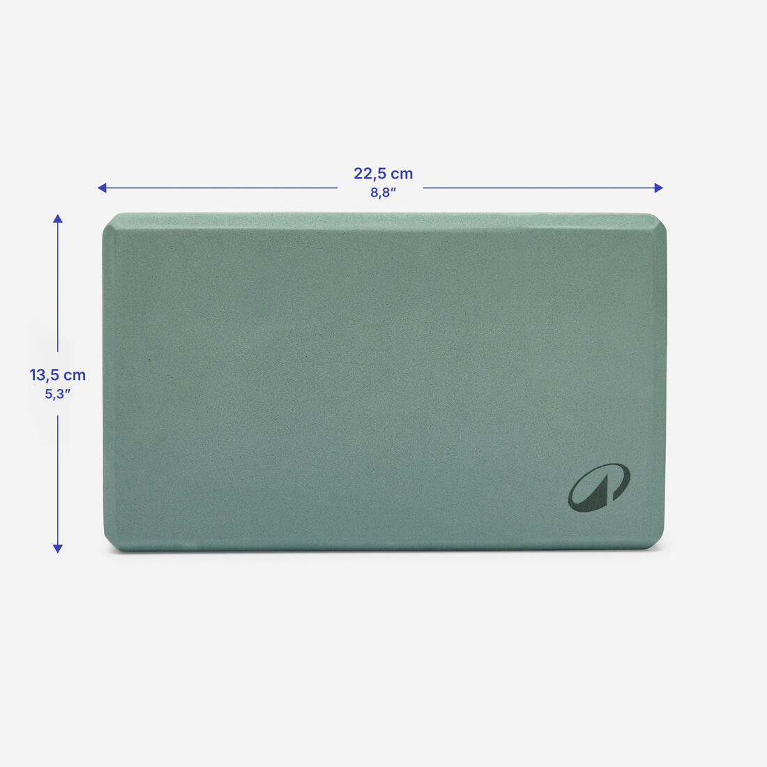 Brique de yoga en mousse, acajou