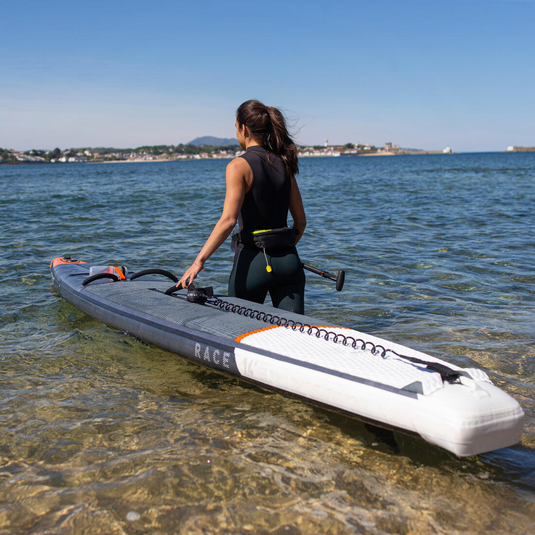 Leash spiral pour stand up paddle de randonnée
