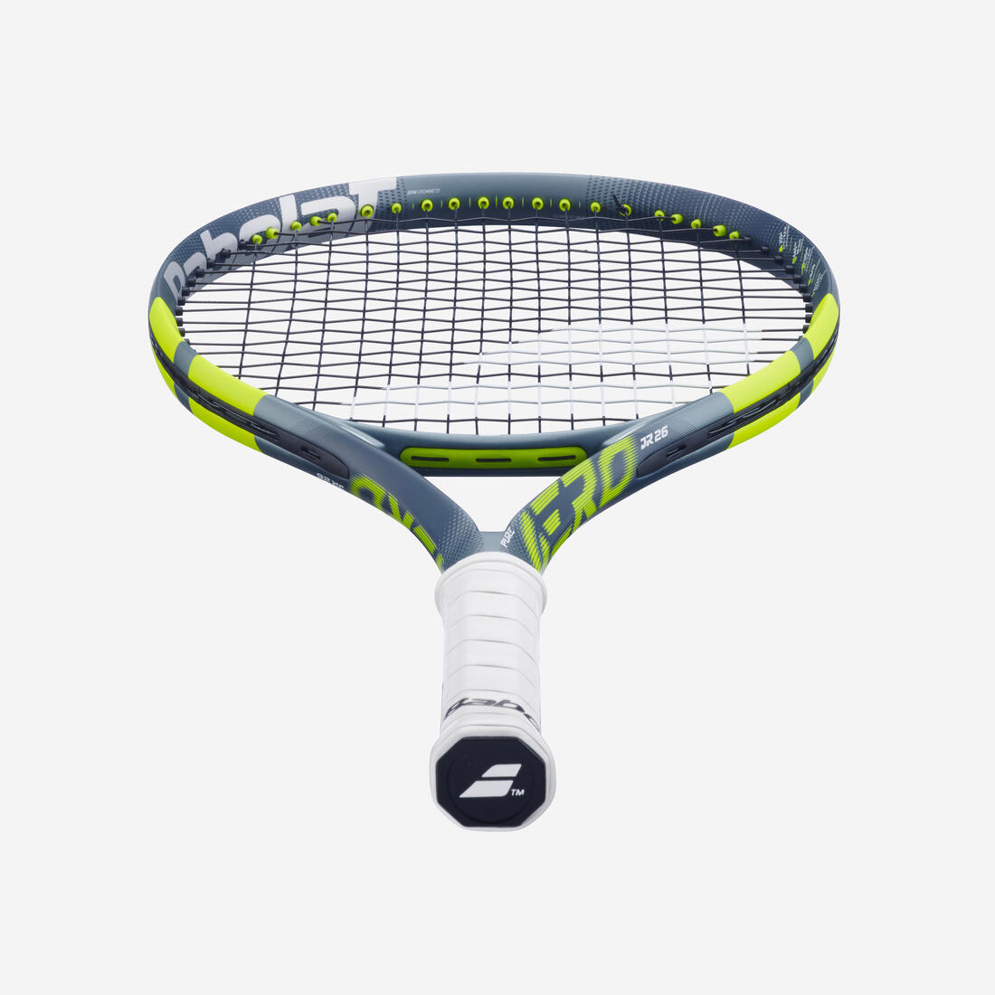 Raquette de tennis enfant 26 pouces, Babolat aero jr 26 gris jaune.