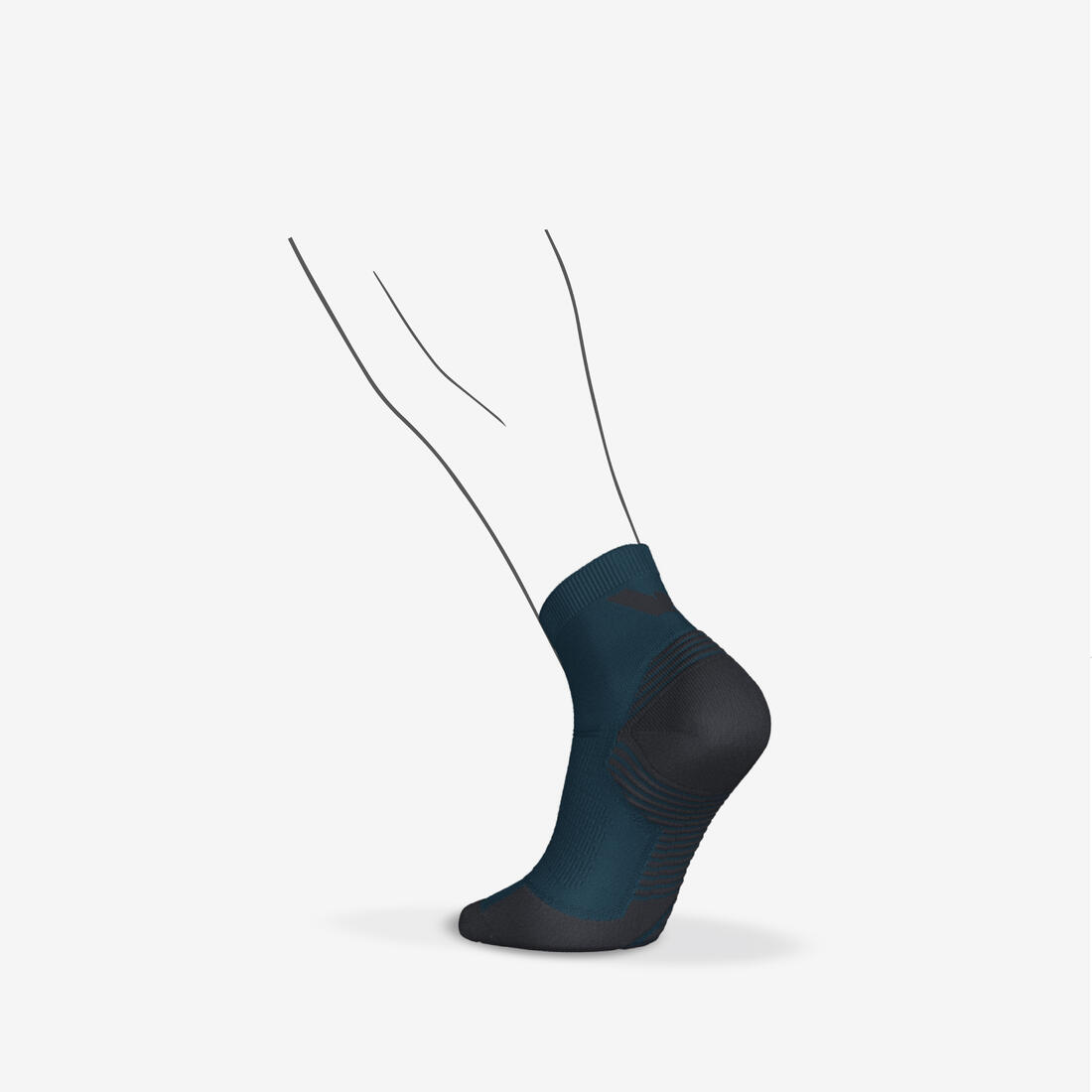 Lot de 2 paires de chaussettes de running Kiprun épaisse