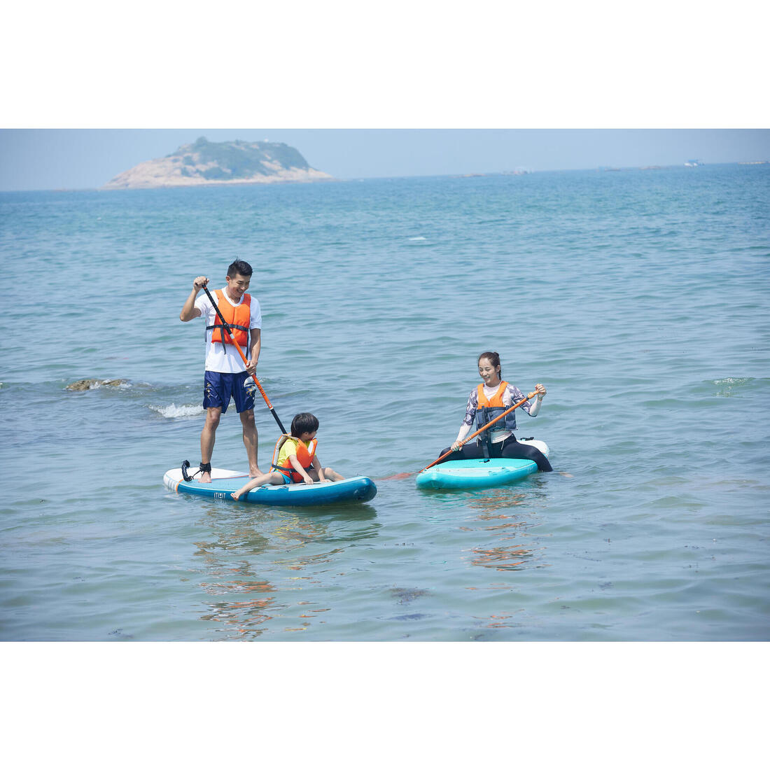 Pagaie de stand up paddle 500 en 2 parties - 170-210 cm fibre et