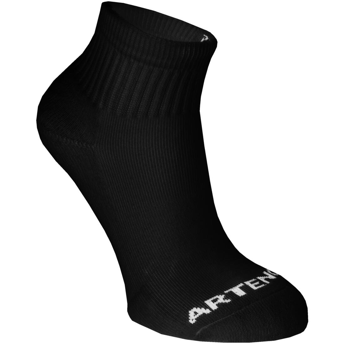 CHAUSSETTES DE SPORT ENFANT MI-HAUTES ARTENGO RS 100 LOT DE 3