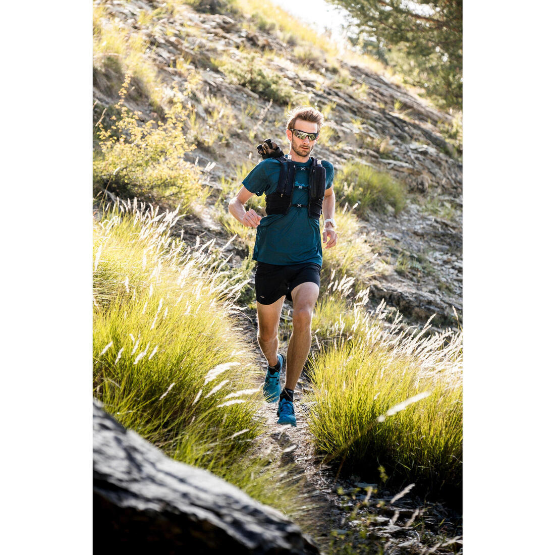 T-shirt de trail running résistant Homme - KIPRUN Run 500 Graph