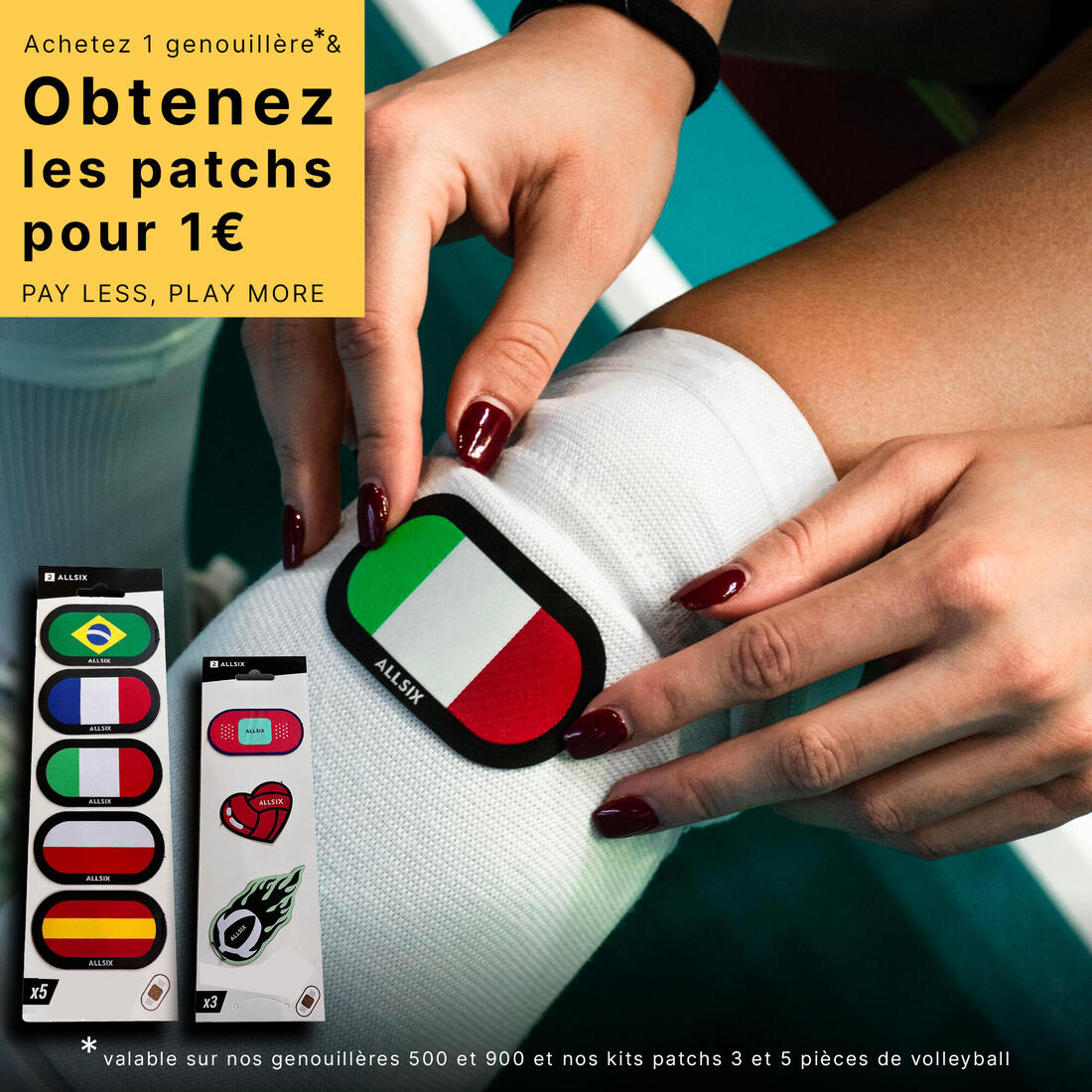 Genouillères de volley-ball VKP500 blanches