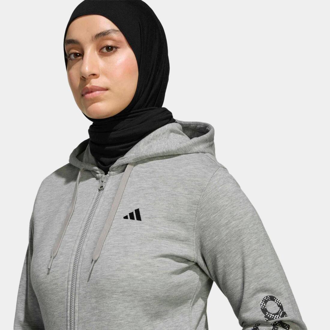 Sweat à capuche zippé de fitness femme