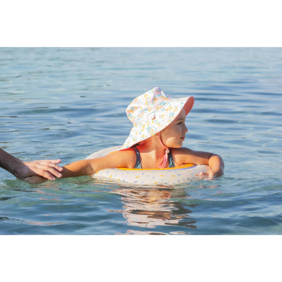 Bouée piscine gonflable 51 cm pour enfants 3-6 ans, transparente imprimé savane