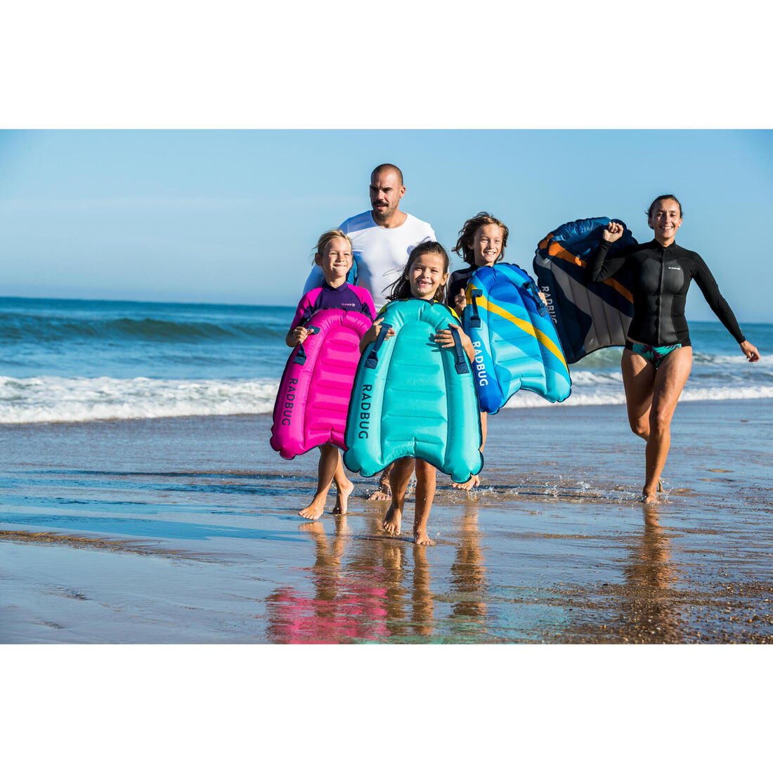 BODYBOARD DECOUVERTE GONFLABLE - COMPACT BLEU (25-75KG)