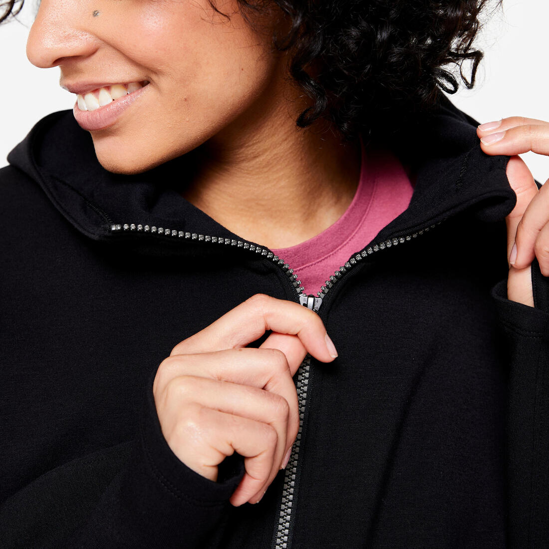 Sweat à capuche zippé femme