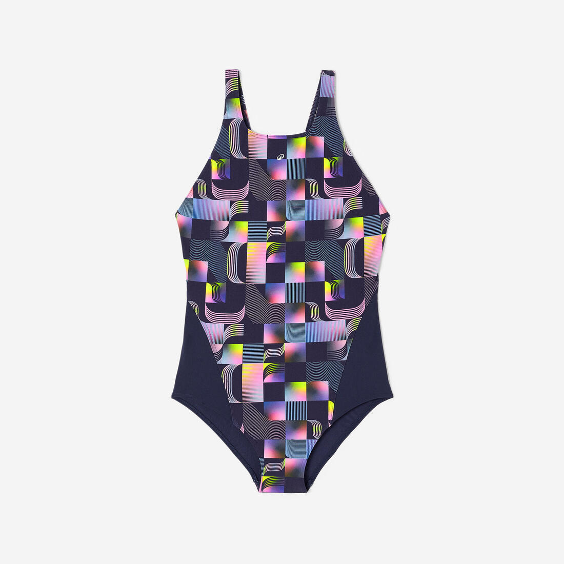 Maillot de bain 1 pièce natation Fille ado - 500 Kamiye algues