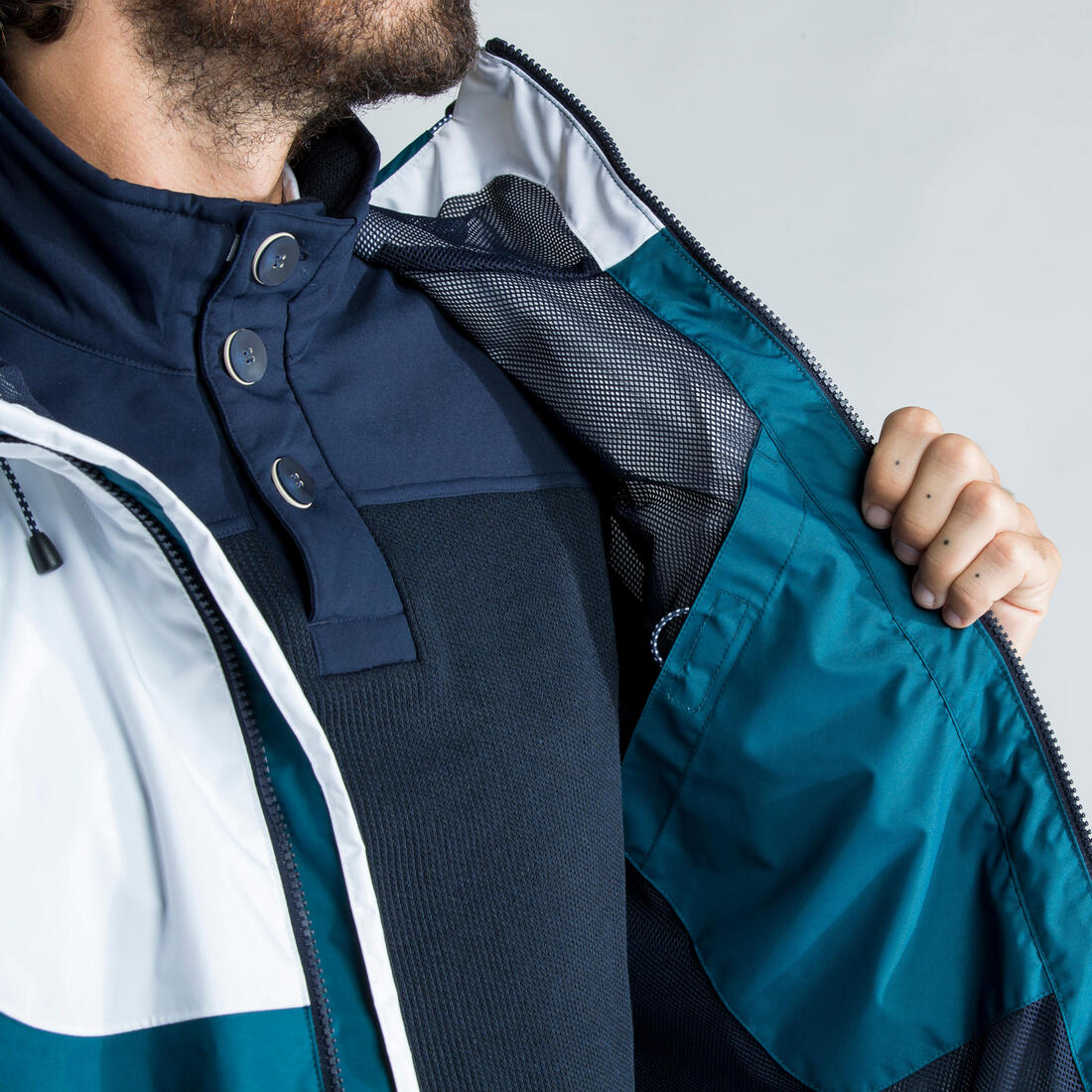Veste imperméable de voile - veste de pluie coupe vent sailing 100