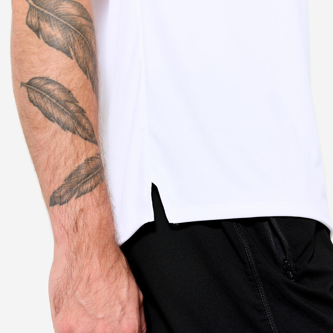T-shirt de fitness stretch homme, blanc