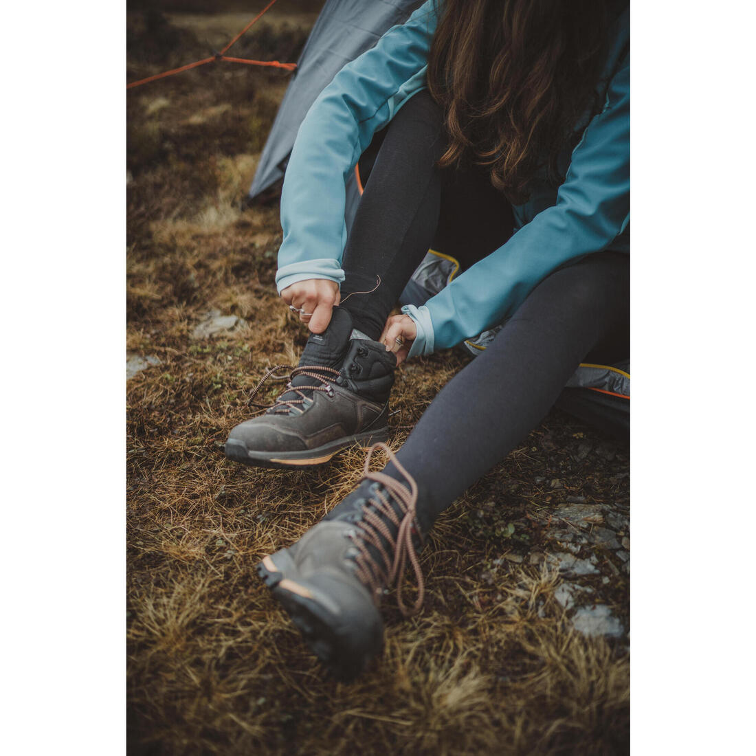 Legging sous-vêtement en laine mérinos de trek montagne Femme - MT500