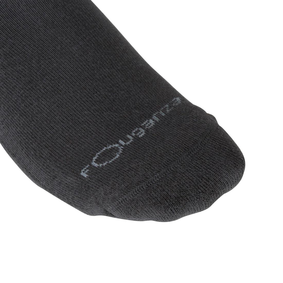 Chaussettes équitation enfant et adulte LOSANGES gris chiné/bleu ciel X 2 paire