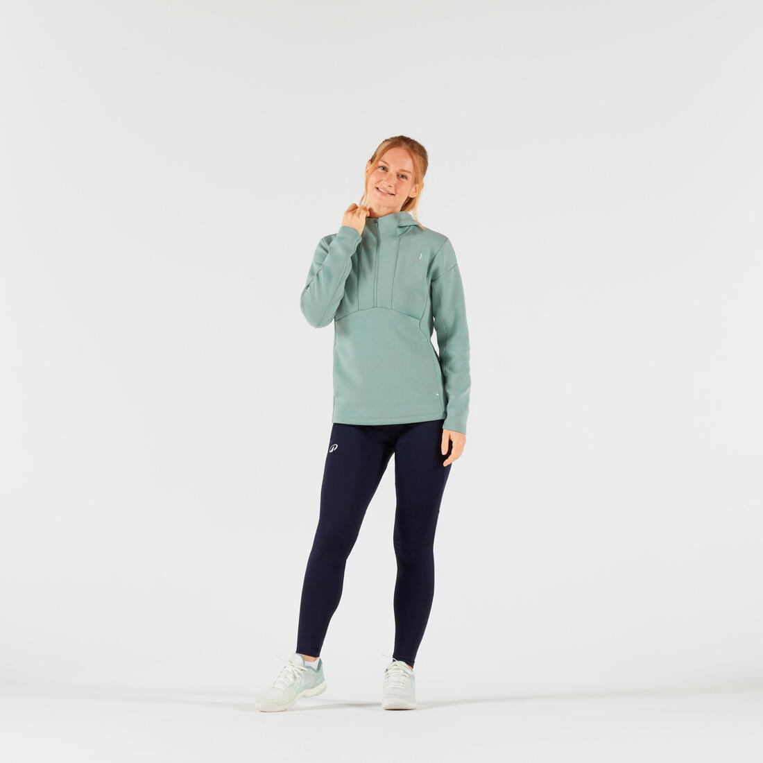 Sweat de tennis zippé à capuche, femme