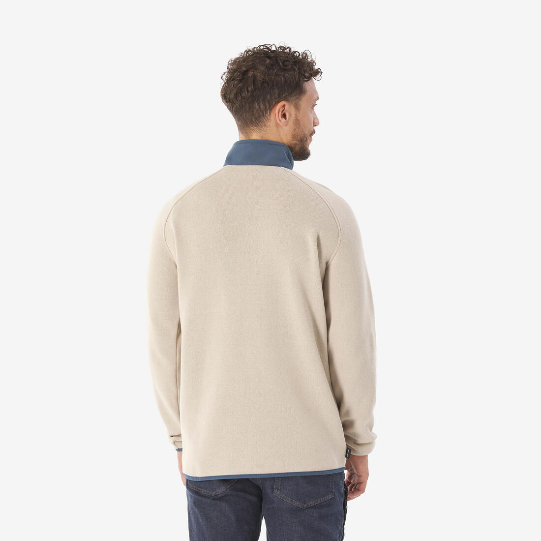 Pull de randonnée homme, NH500 Demi-zip