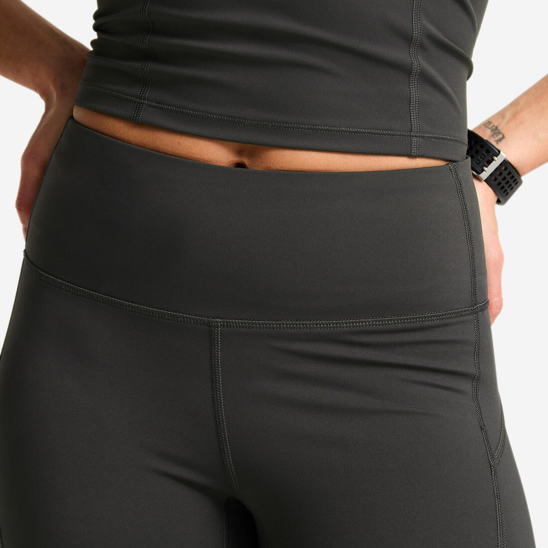 Legging de sport taille haute gainant femme foncé