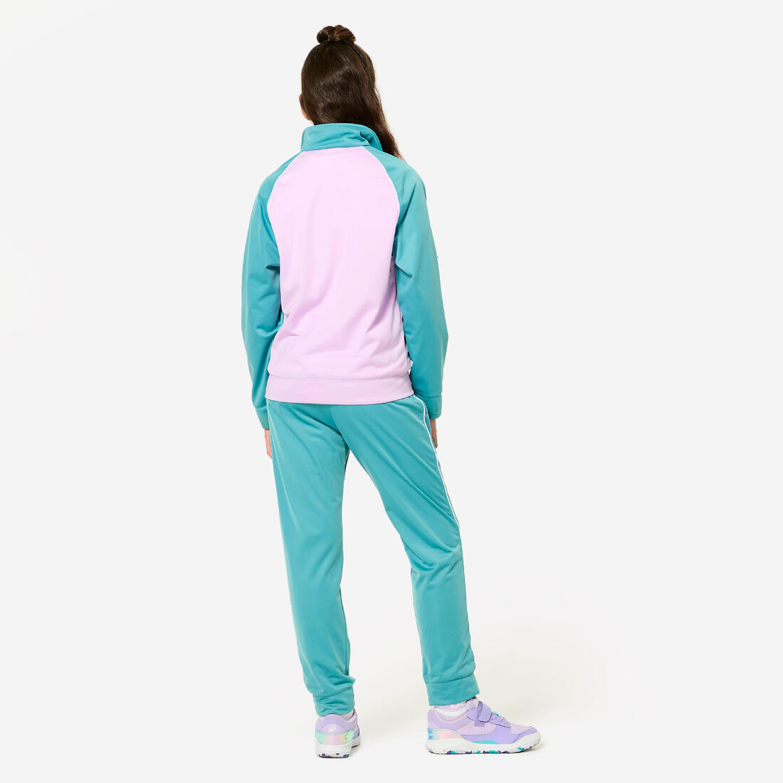 Survêtement respirant fille, bleu et rose