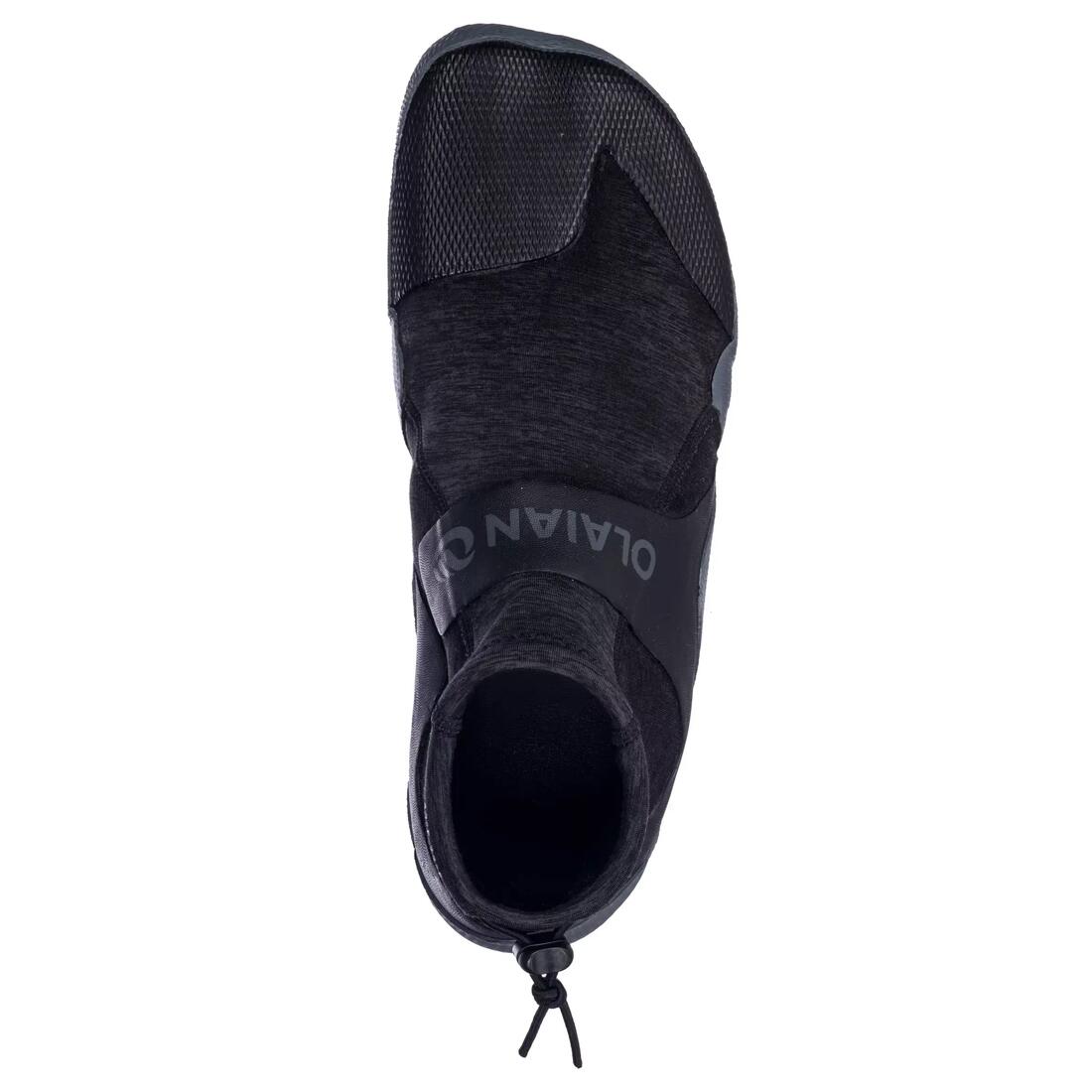 Chaussons bas surf 500 néoprène 2mm gris noir