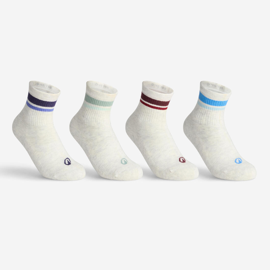 Lot de 4 paires de chaussettes de sport enfant, DKT ONE High