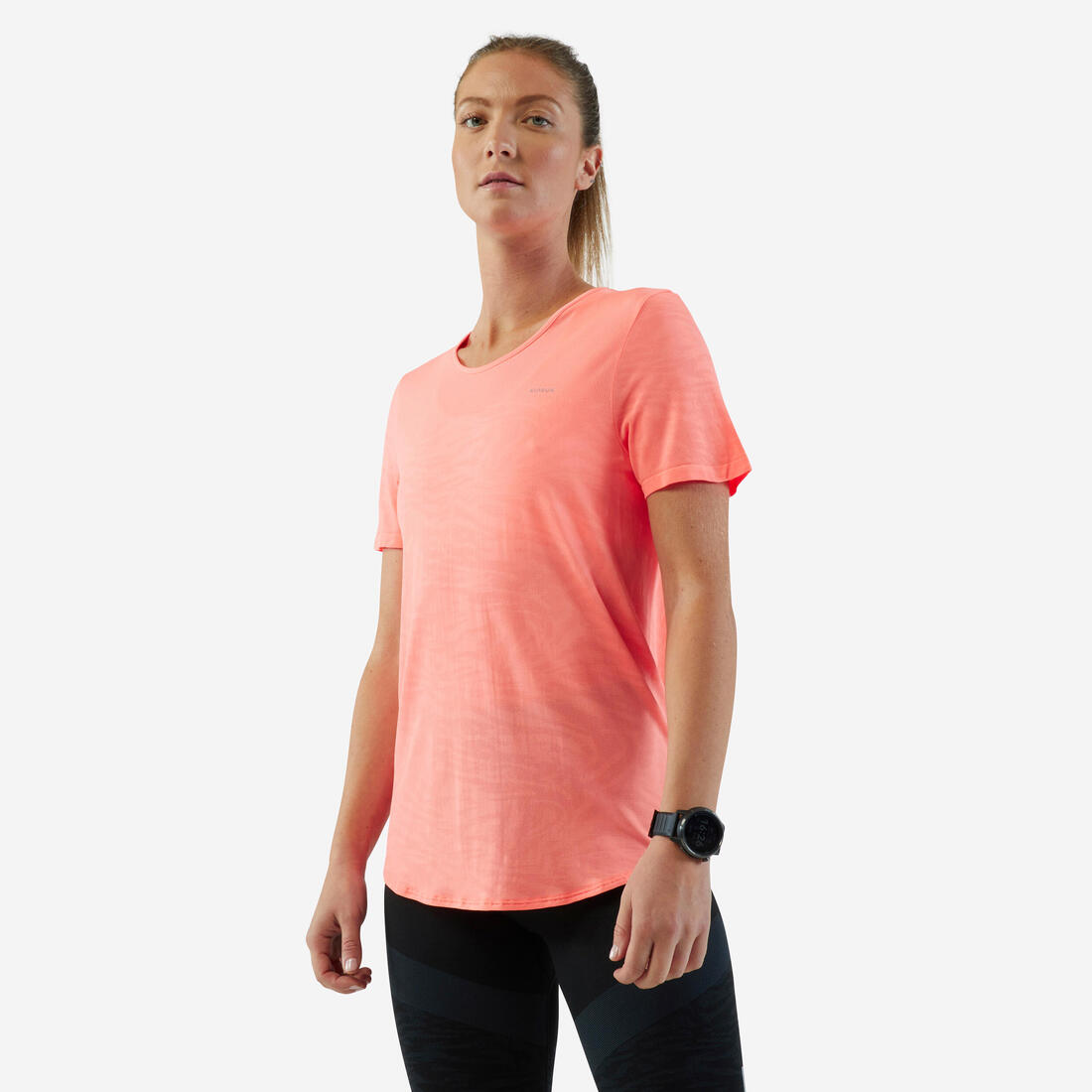 T-shirt running & trail sans couture femme - kiprun run 500 confort