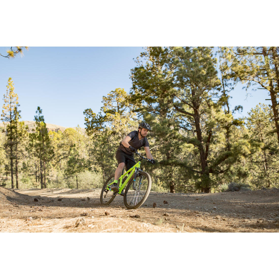 MAILLOT MANCHES COURTES VTT ST 100 HOMME BLEU