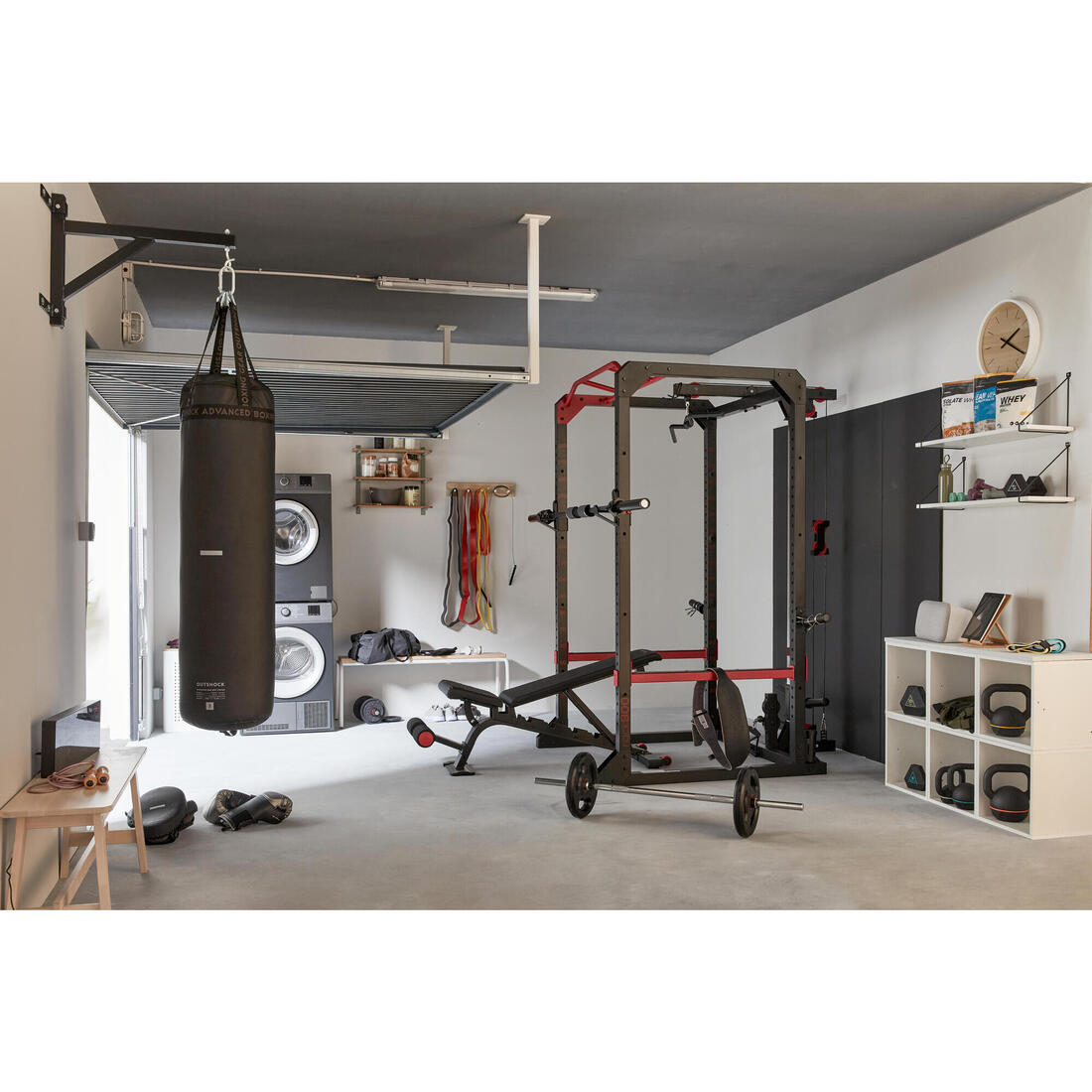 Kettlebell en fonte et base caoutchouc 8 kg, fonte en partie recyclée