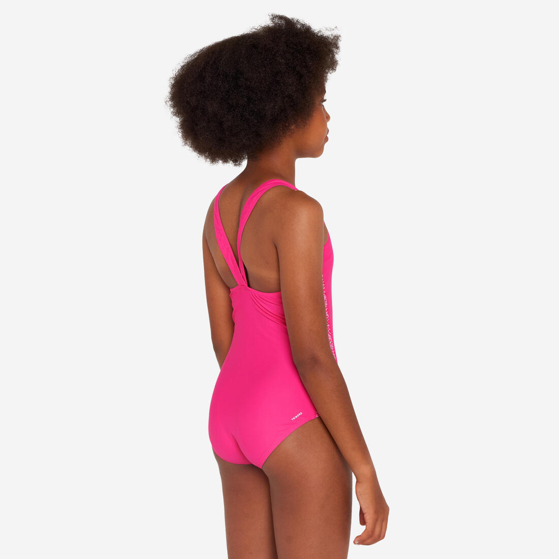 Maillot de bain 1 pièce natation Fille enfant - 100 Viki rose