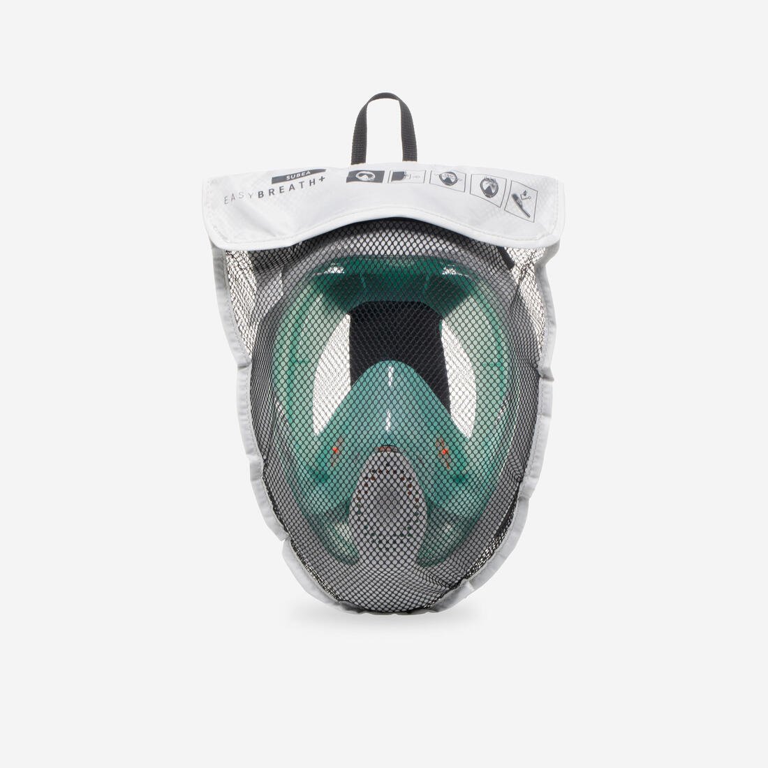 Masque snorkeling surface easybreath + avec valve acoustique > 10 ans - jungl