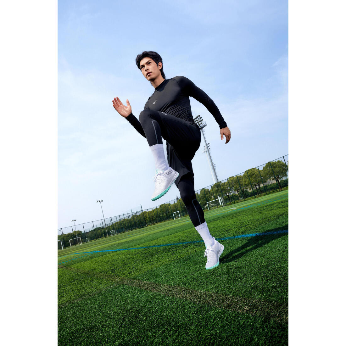Sous-maillot de foot thermique manches longues mixte Keepcomfort noir