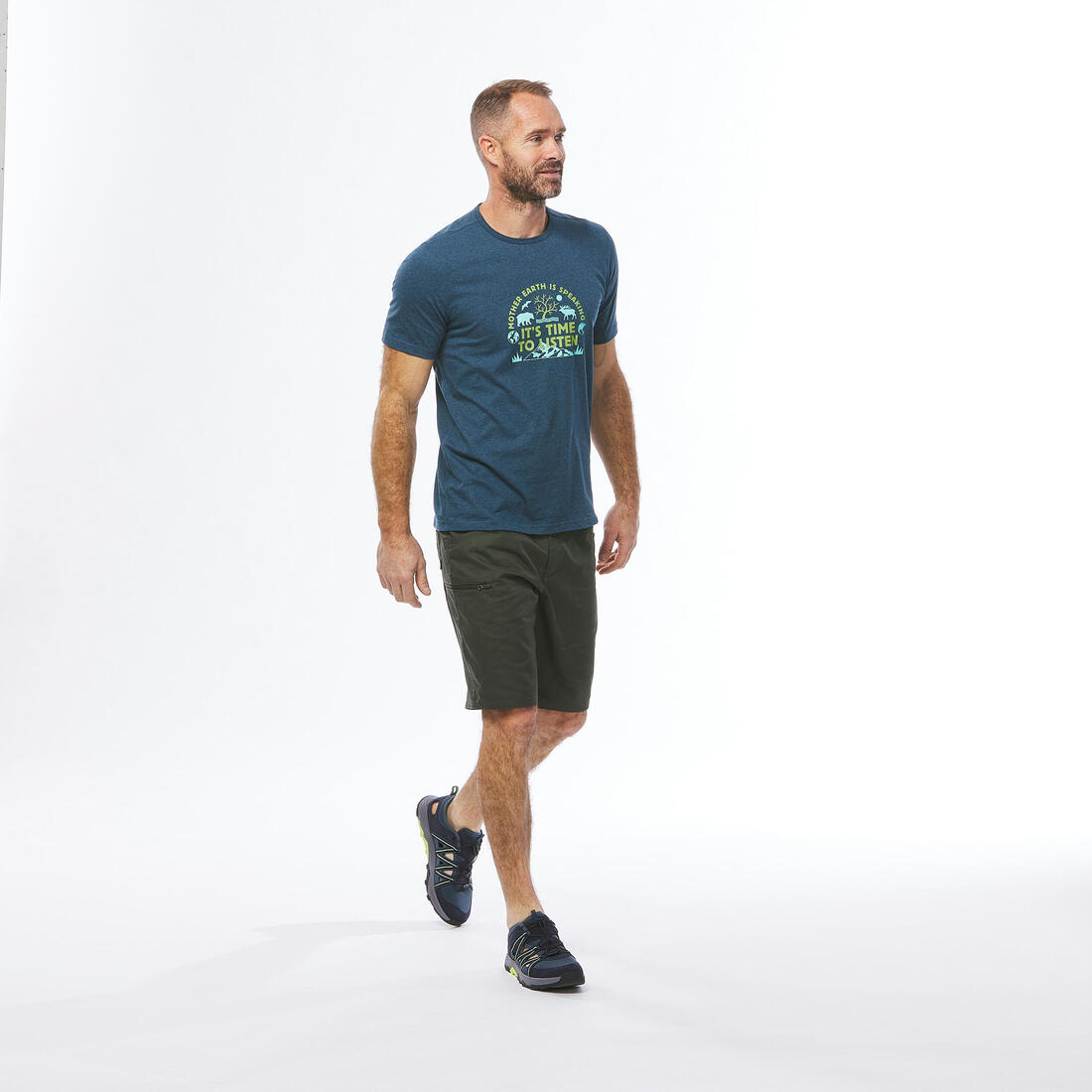 Short de randonnée homme, NH500 Regular