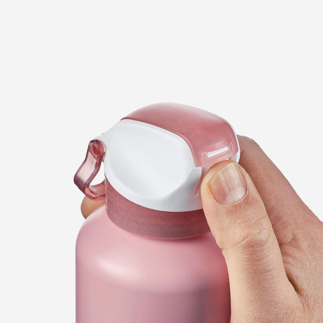 Gourde 500 enfant 0,6L en alu, bouchon instantané, pipette et paille, randonnée