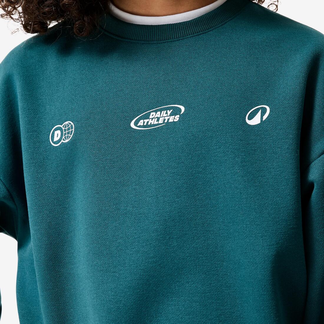 Sweat col rond imprimé en molleton chaud enfant