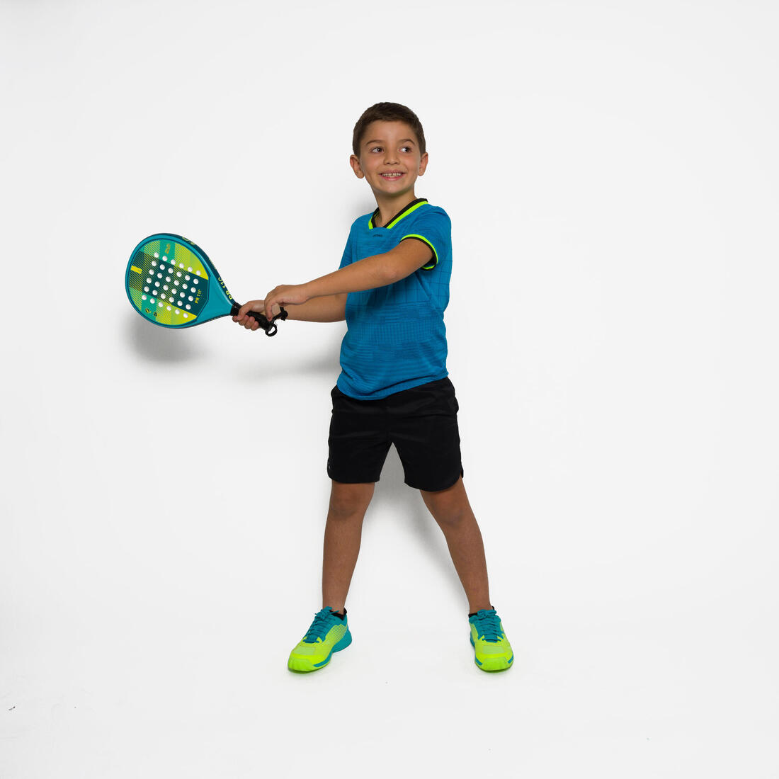 Chaussure PADEL Enfant PS 500 JR LACE Bleue