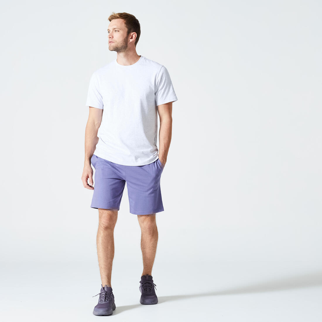 T-shirt fitness homme col rond manches courtes