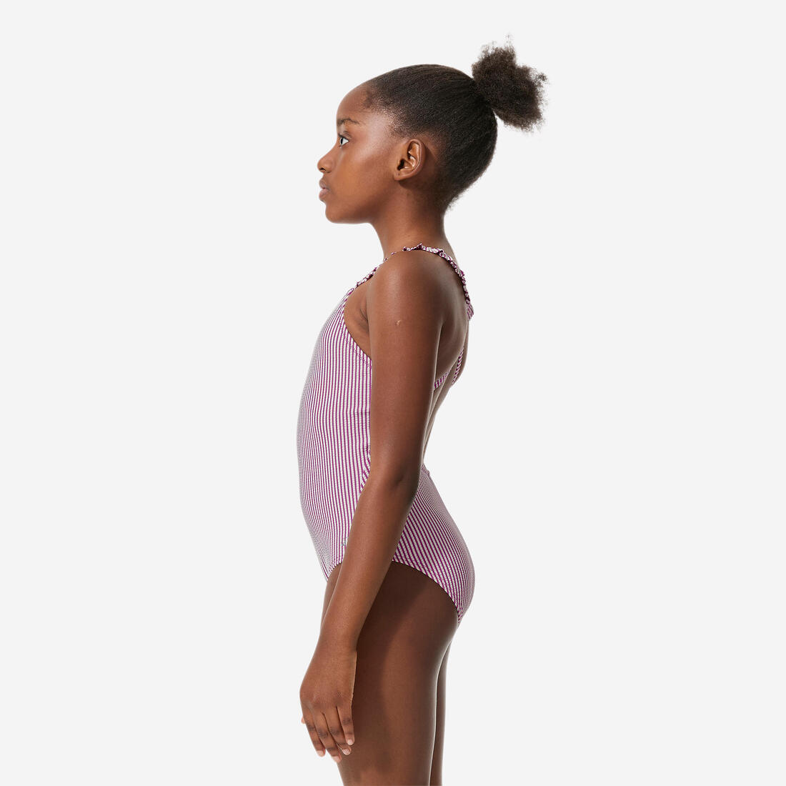 Maillot de bain de natation 1 pièce Fille ado, kaki lanzarote