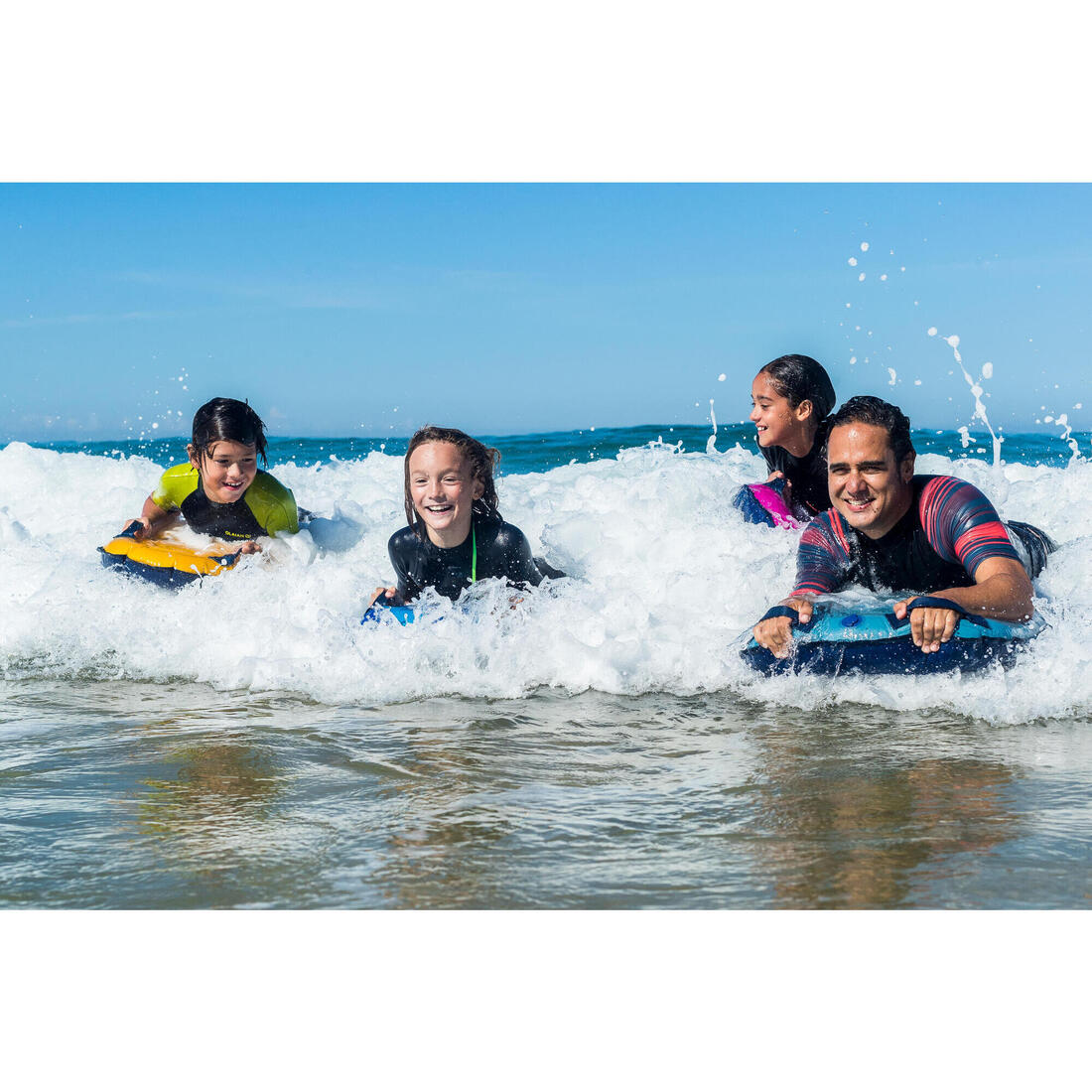 BODYBOARD DECOUVERTE GONFLABLE - COMPACT BLEU (25-75KG)