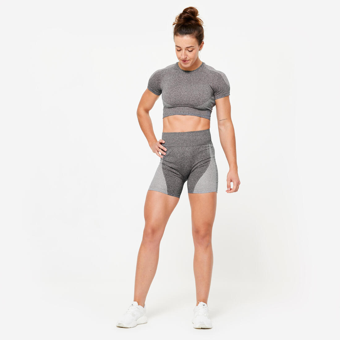 Short de fitness seamless et taille haute