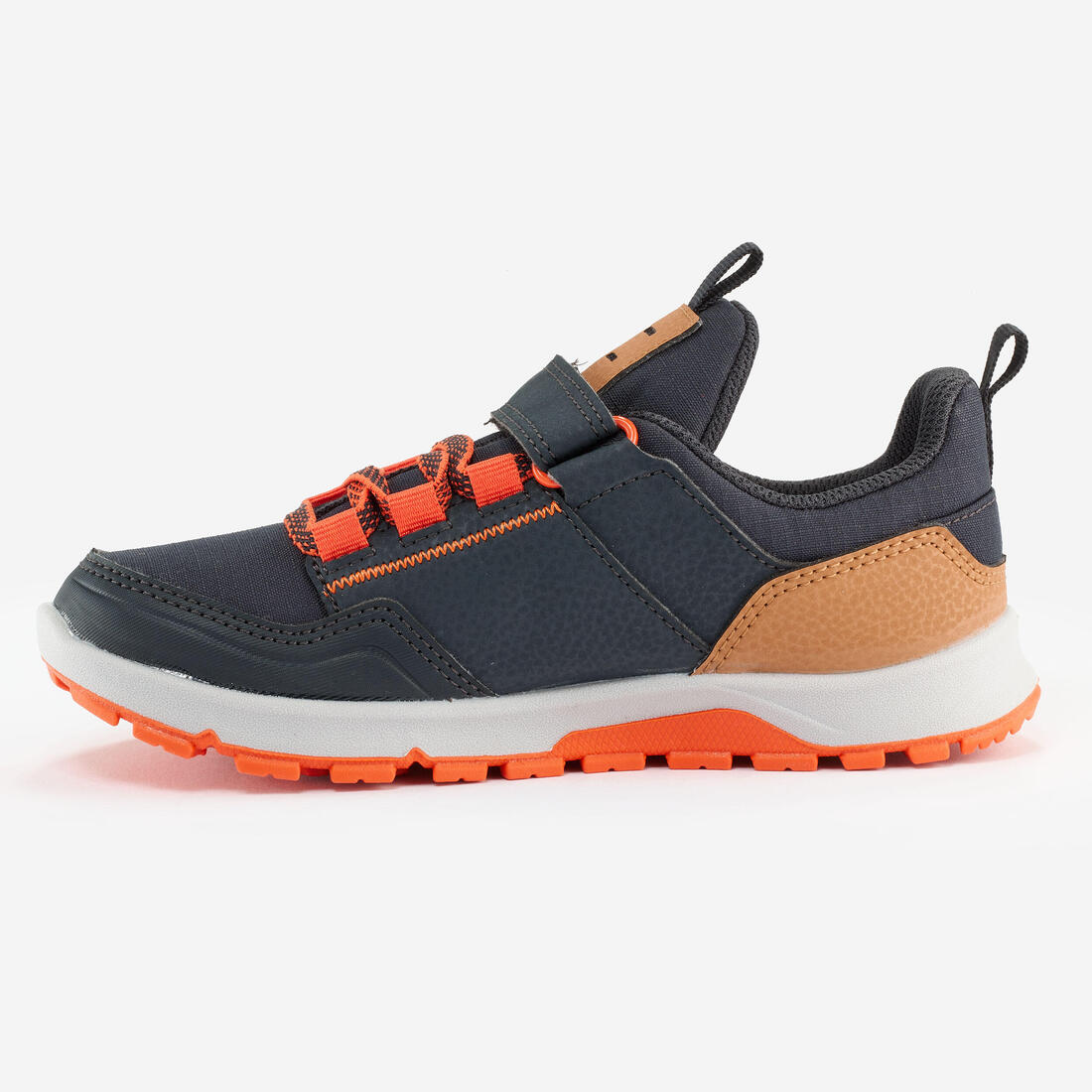 Chaussures de randonnée déperlantes à scratch 28 au 34 enfant, NH500