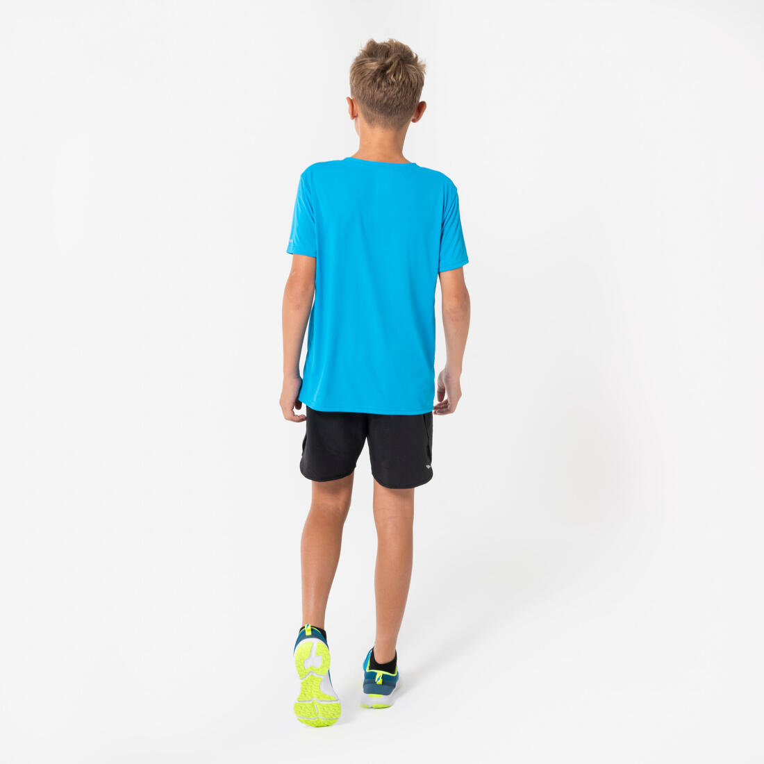 Short de Running respirant Enfant - KIPRUN dry+ 900 noir et gris