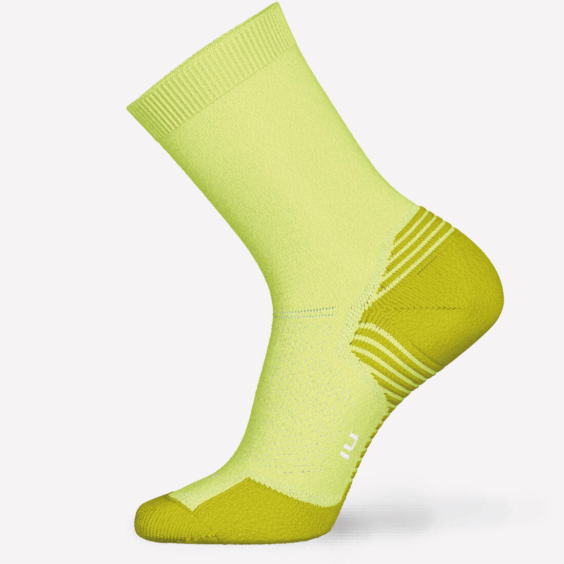 Lot de 2 paires de chaussettes running mi-mollet épaisses, KIPRUN Core blanches