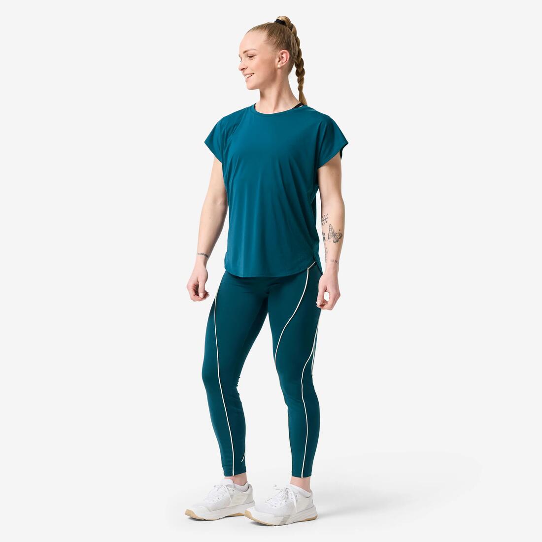Legging taille haute femme, noir et