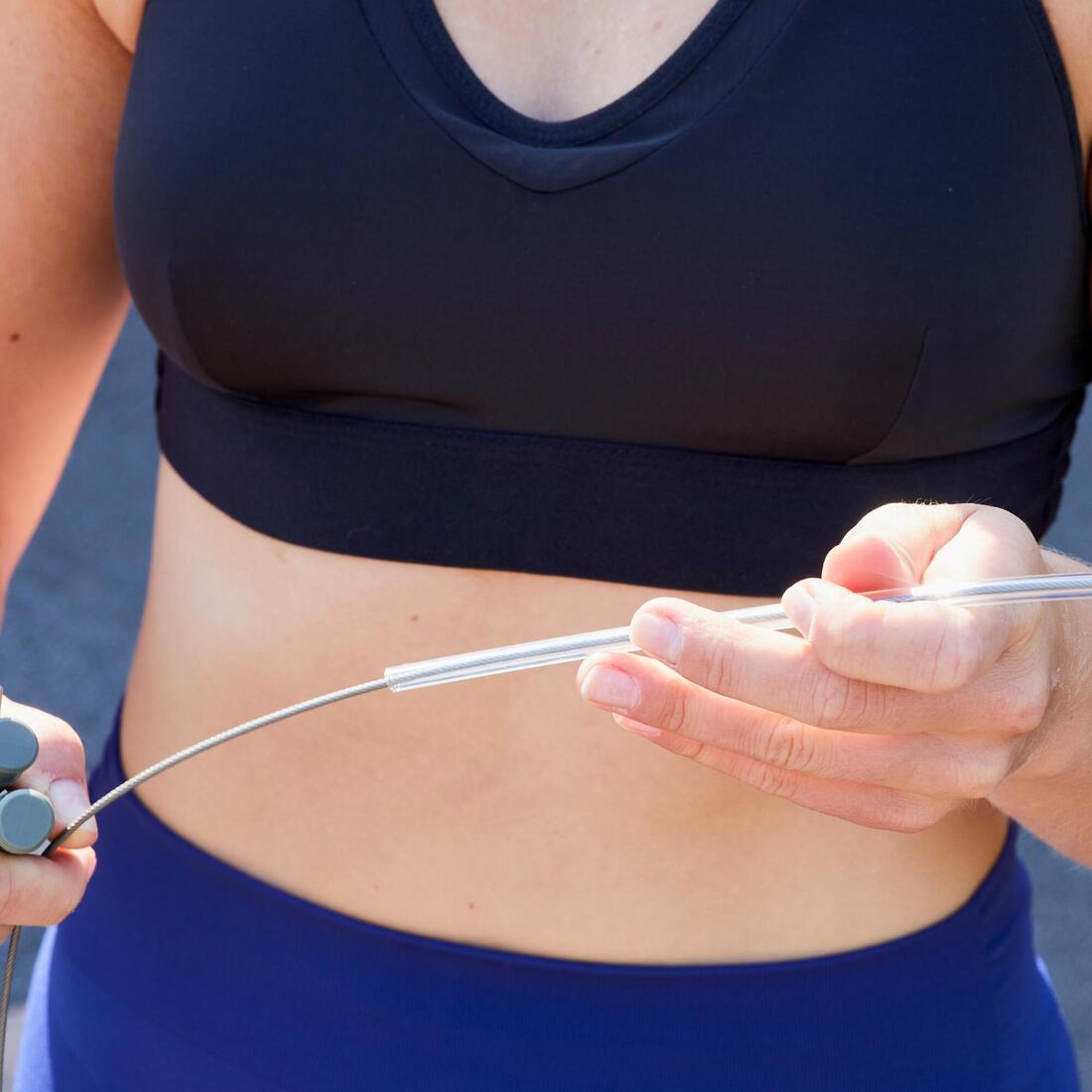Corde à sauter cross training vitesse - speed rope pro noire