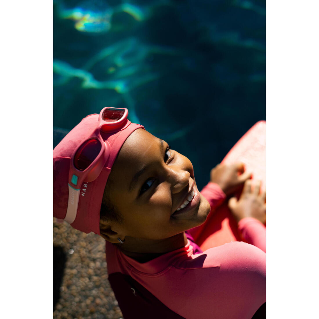 Bonnet de bain en maille - tissu uni - taille s