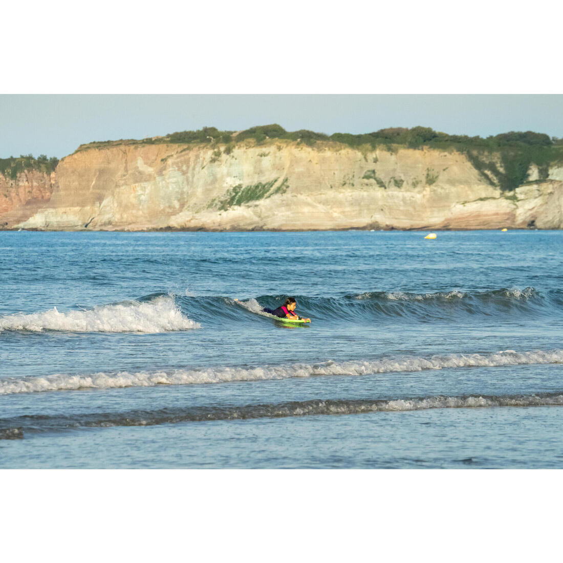Bodyboard 100 bleu 1er prix technique enfant 6-12 ans 35" + leash