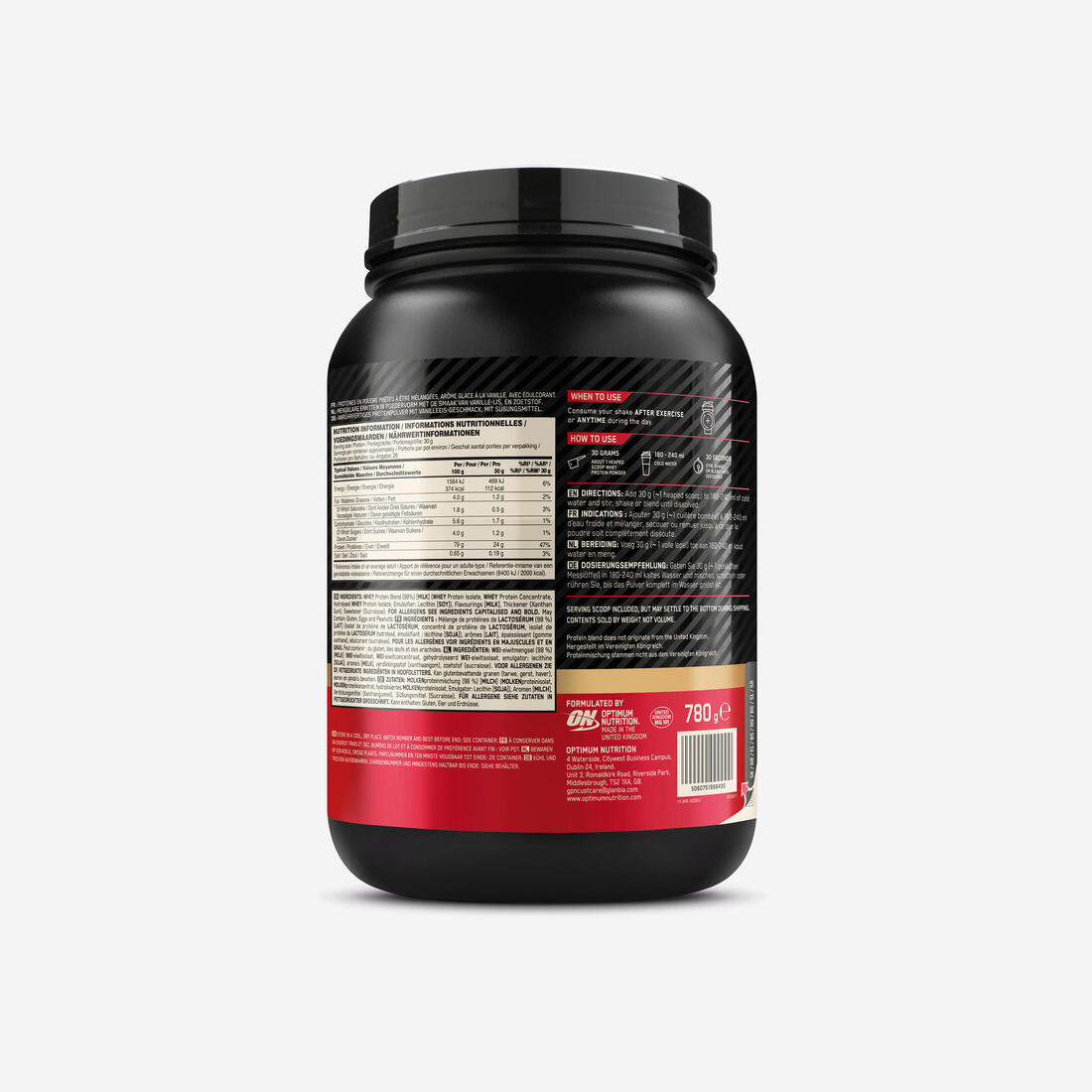 Protéine 100% whey vanille, Gold Standard 780g
