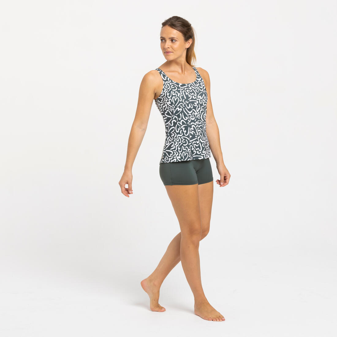 Maillot de Bain Femme 1 Pièce Tankini Shorty HEVA Leo