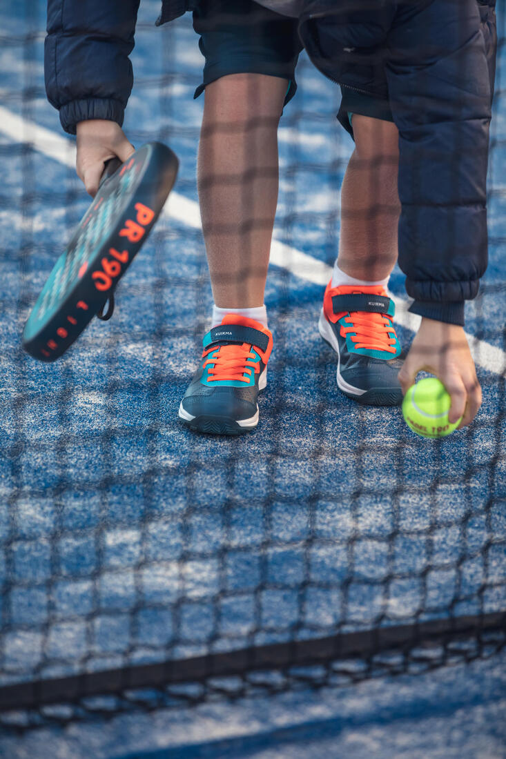 Chaussures de padel Enfant - PS 190 bleu rouge