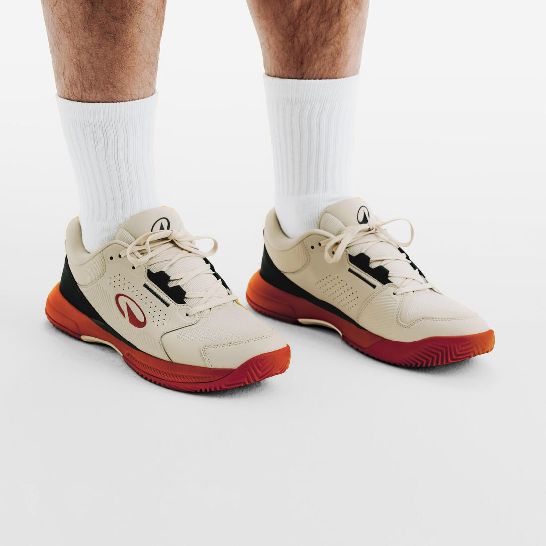 Chaussures de tennis terre battue adulte, Comfort beige
